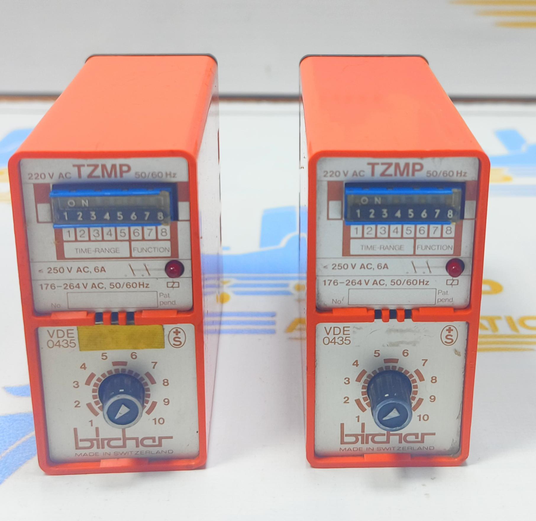  BIRCHER  TZMP TIME RELAY 220 V AC 50/60 Hz VDE 0435 