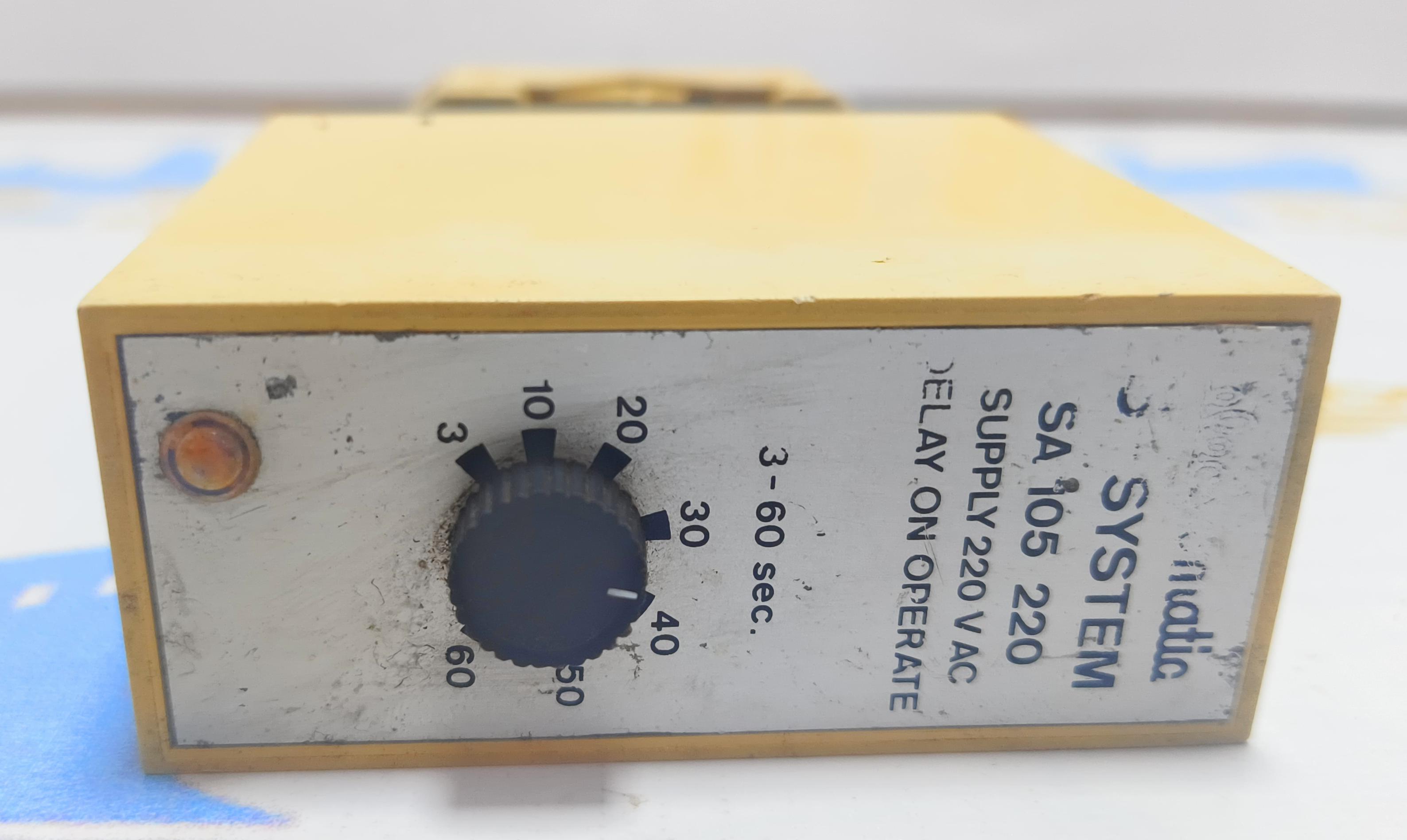 ELECTROMATIC S-SYSTEM SB 105 220 DELAY ON OPREAT  TIMER RELAY 220 VAC