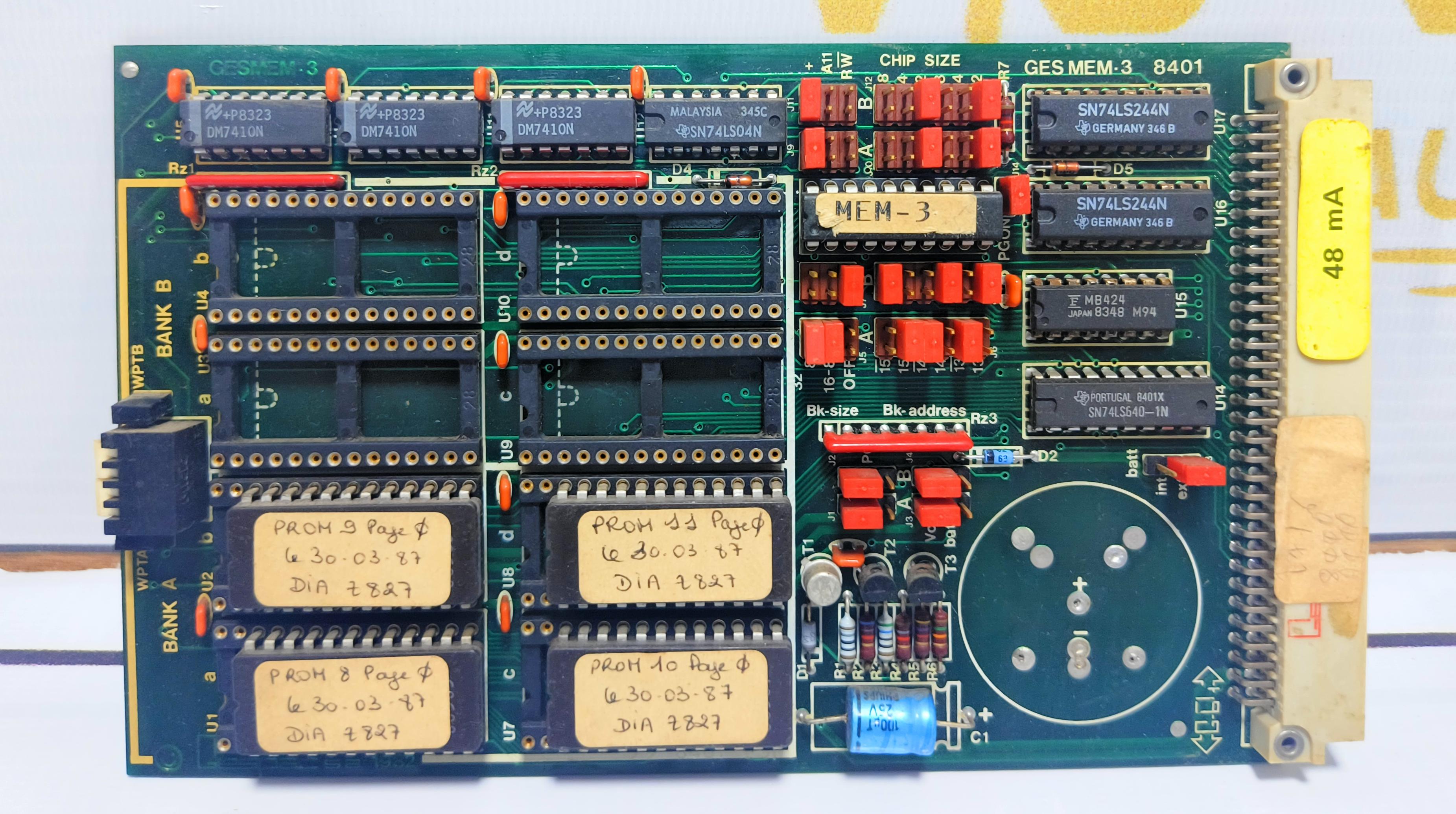GESMEM-3 8401 PCB CARD FOR CMR 708 S/N: 1333
