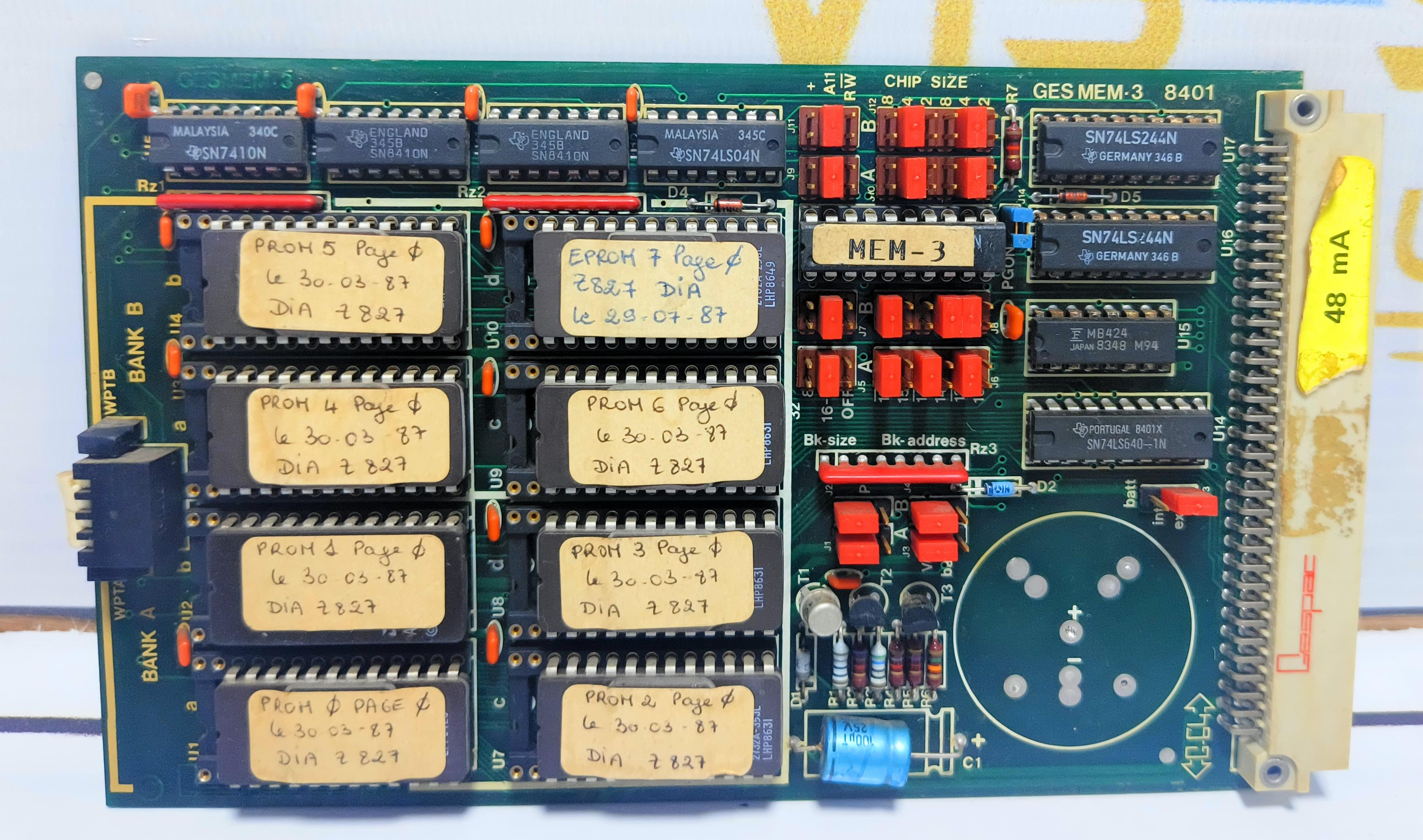 GESMEM-3 8401 PCB CARD FOR CMR 708 S/N: 1339