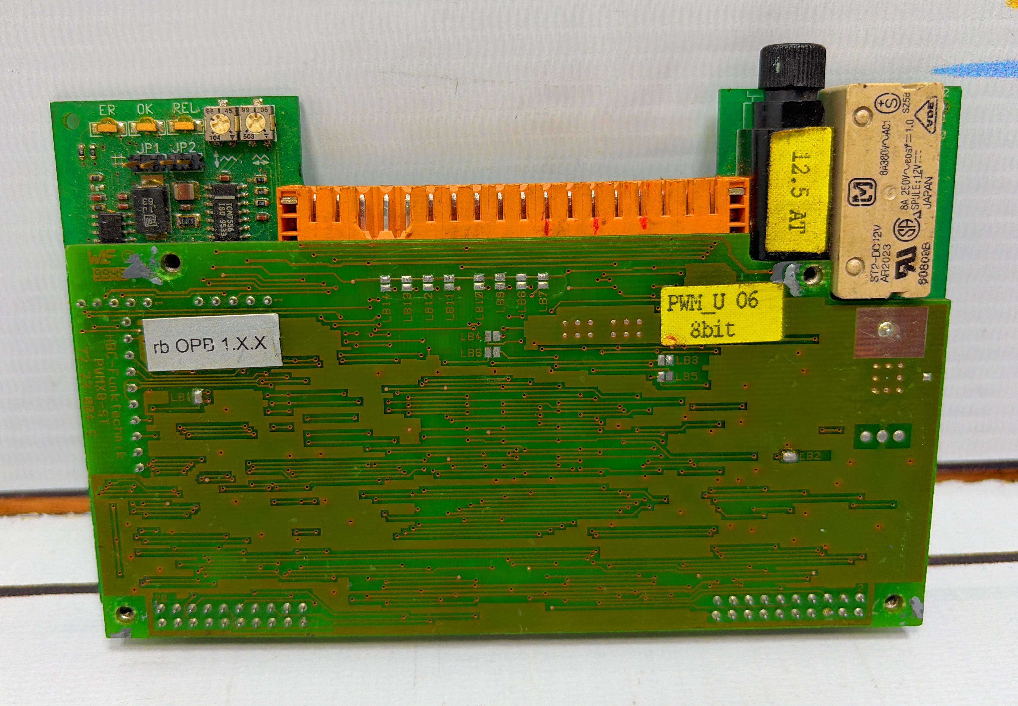 HBC -FUNKTECHNIK PWMX8-AN 72.23.003.B RELAY CARD  72.23.004 C PWMX8 - ST 