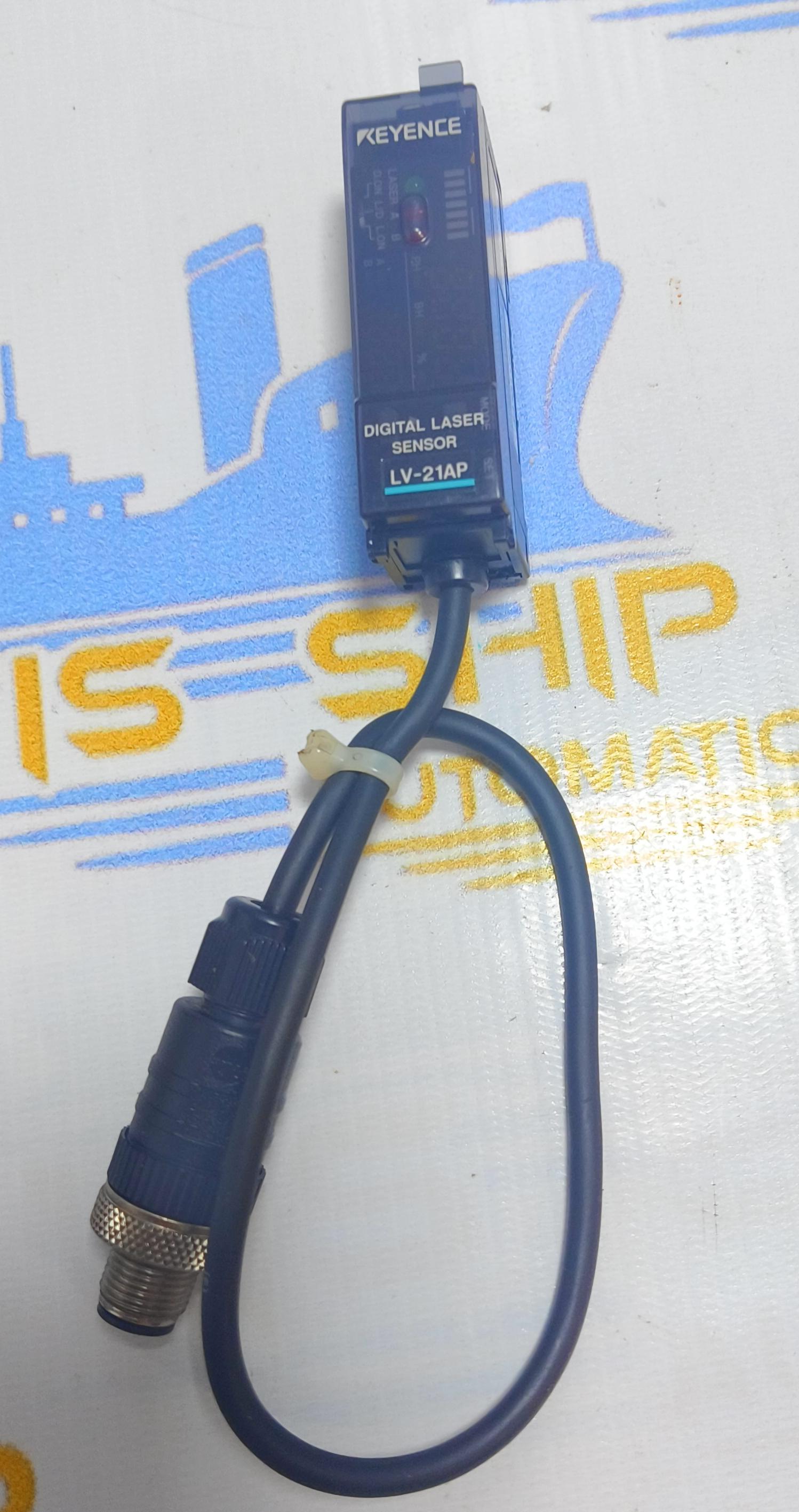 KEYENCE GENERAL PURPOSE DIGITAL LASER SENSOR LV-21AP #47011078