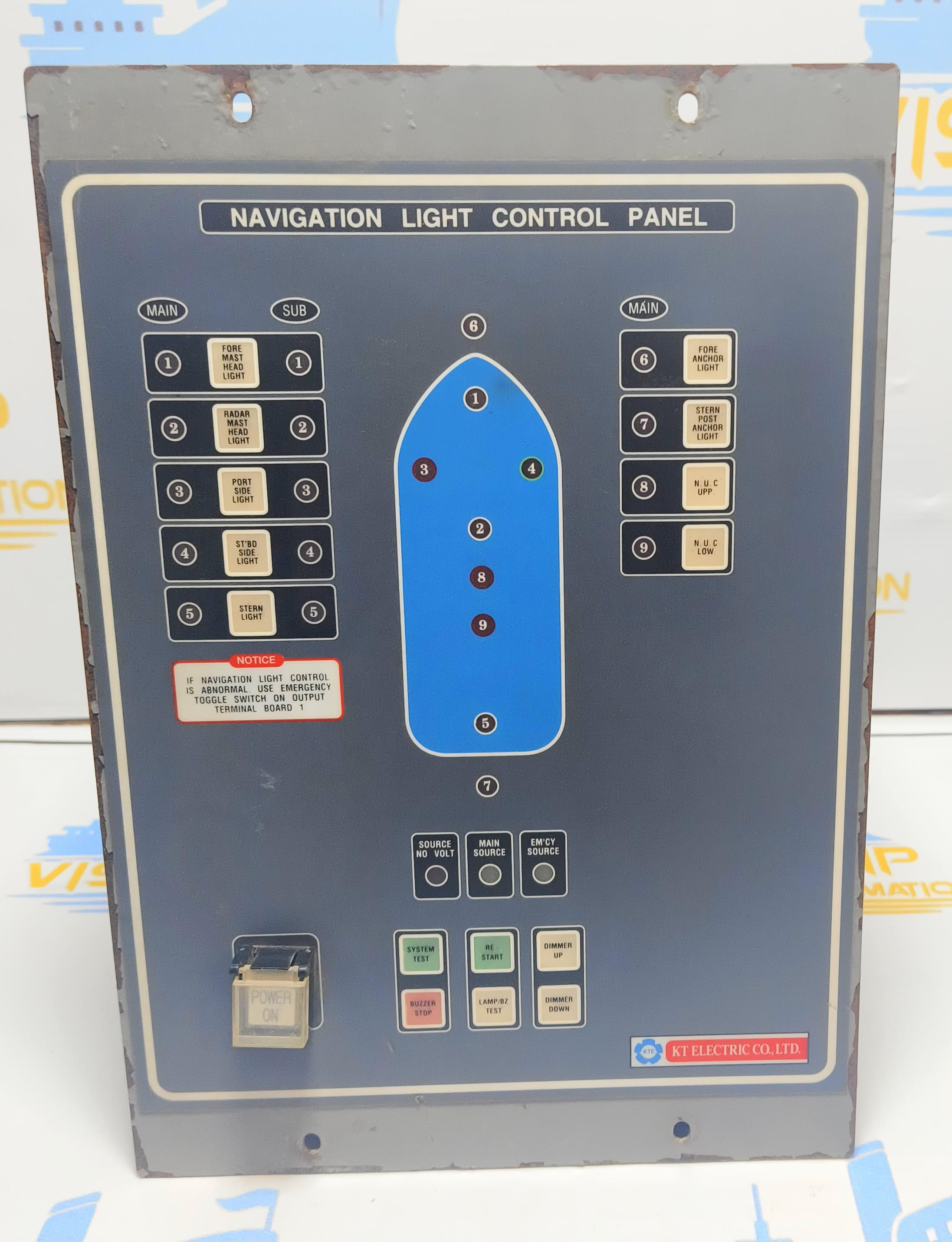 KT ELECTRIC KT-NAVICON-B4 NAVIGATION LIGHT CONTROL PANEL