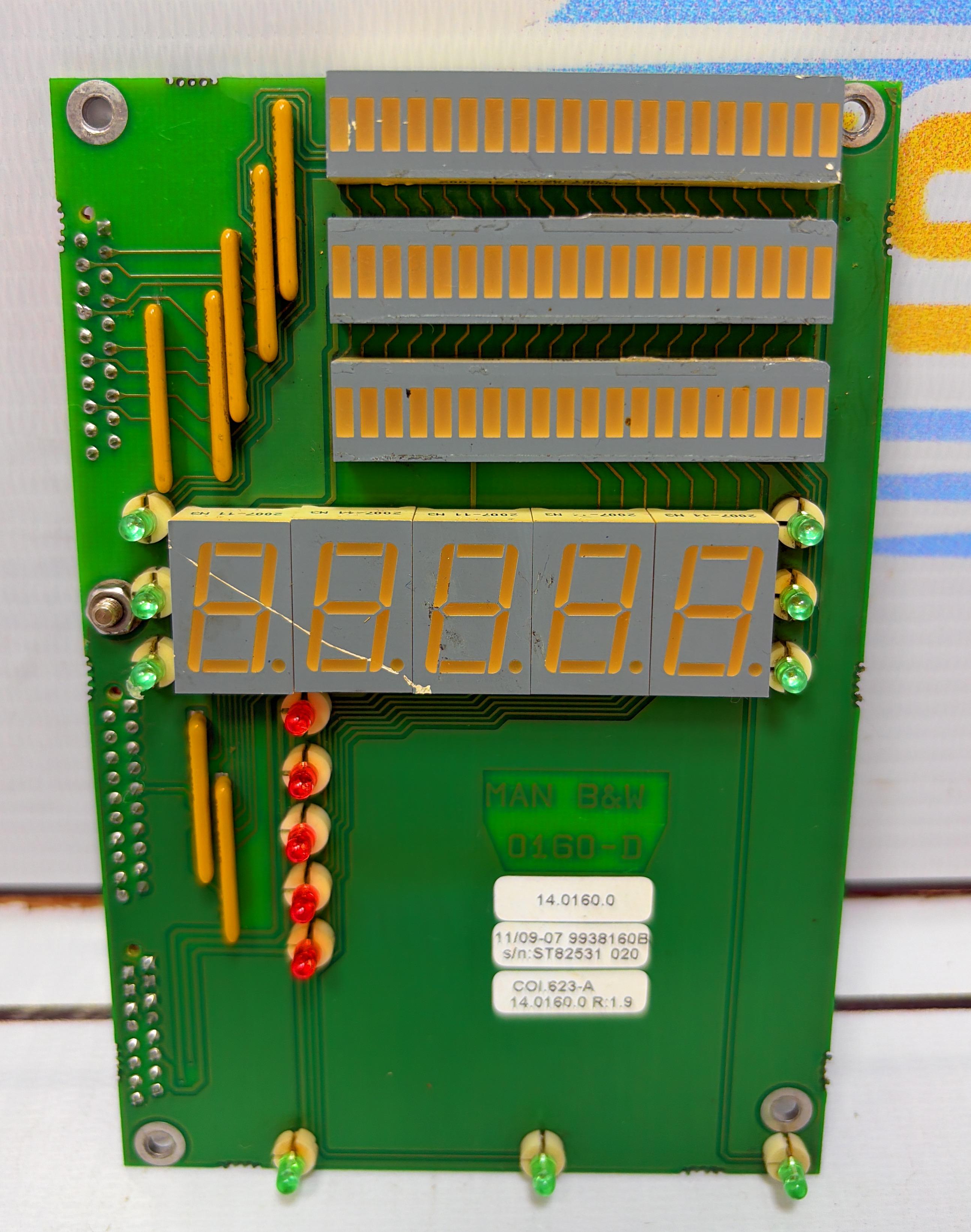 MAN B&W 0160 - D PCB CARD S/N ST 82531 020 