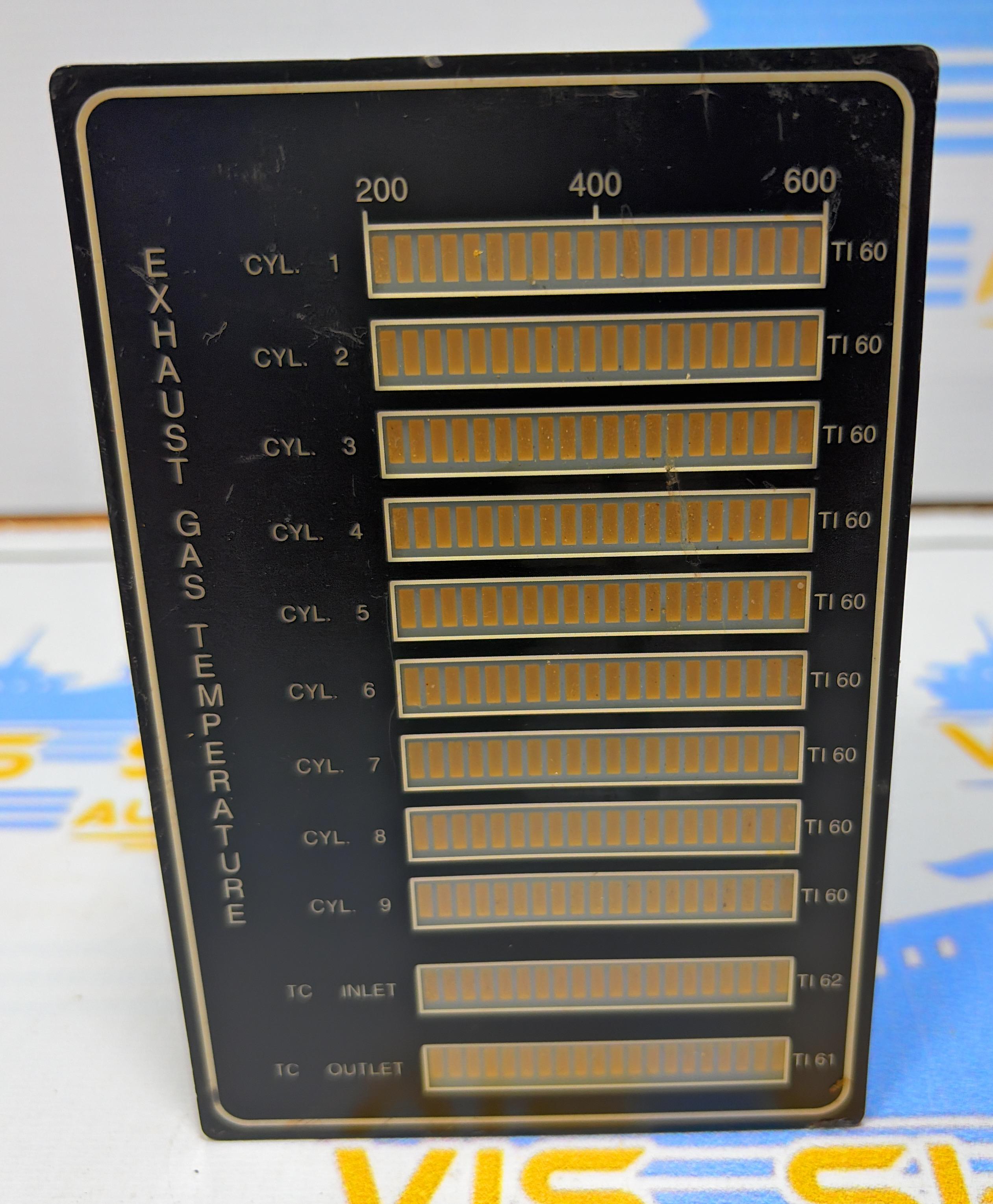 MAN B&W MBD NR. 2101546-5 EXHAUST GAS TEMPERATURE HMI PANEL DISPLAY SER NO : ST9938170 01802