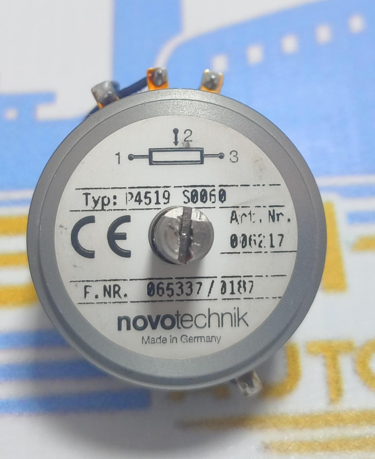 NOVOTECHNIK TYPE : P- 4519 - S0060  POTENTIOMETER ART NR: 006217 F.NR. 065337/0187
