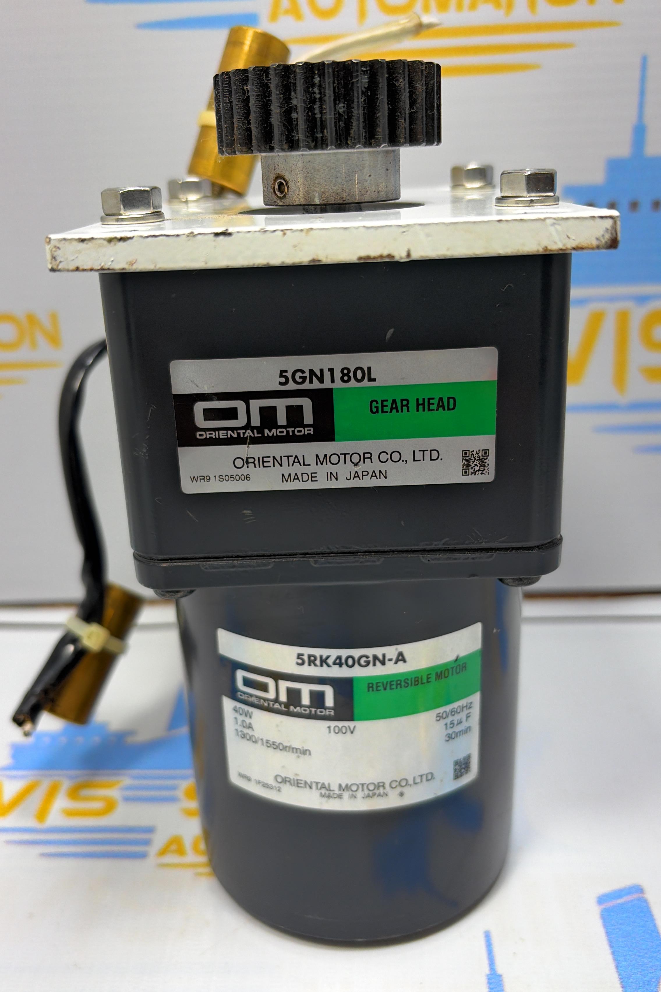 ORIENTAL MOTOR MODEL : 5RK40GN - A REVERSIBLE MOTOR 40 W 100 V 50/60 Hz WR9 1F25312