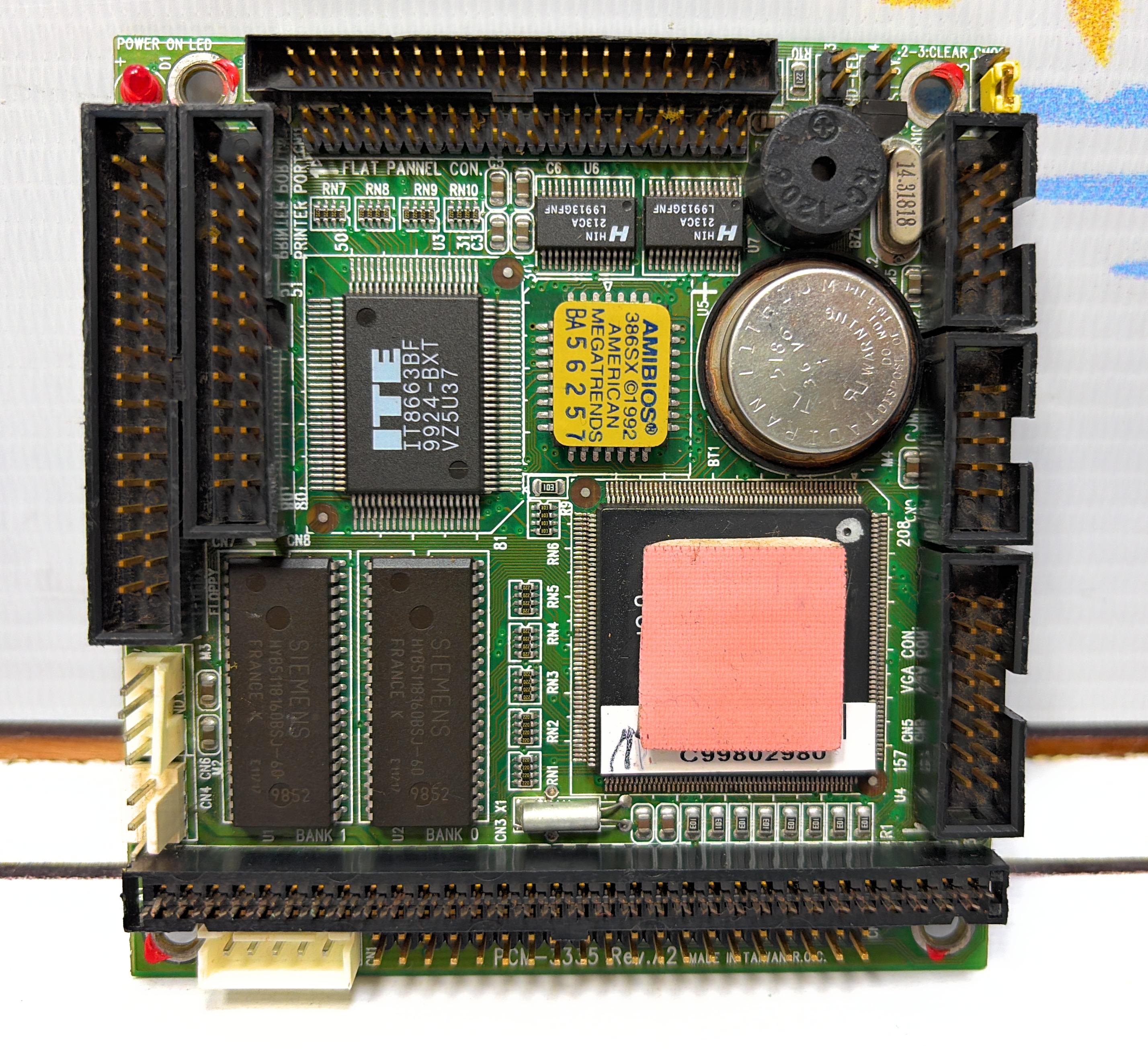 PCM - 3335 Rev.A2 PCB CARD MADE IN TAIWAN 