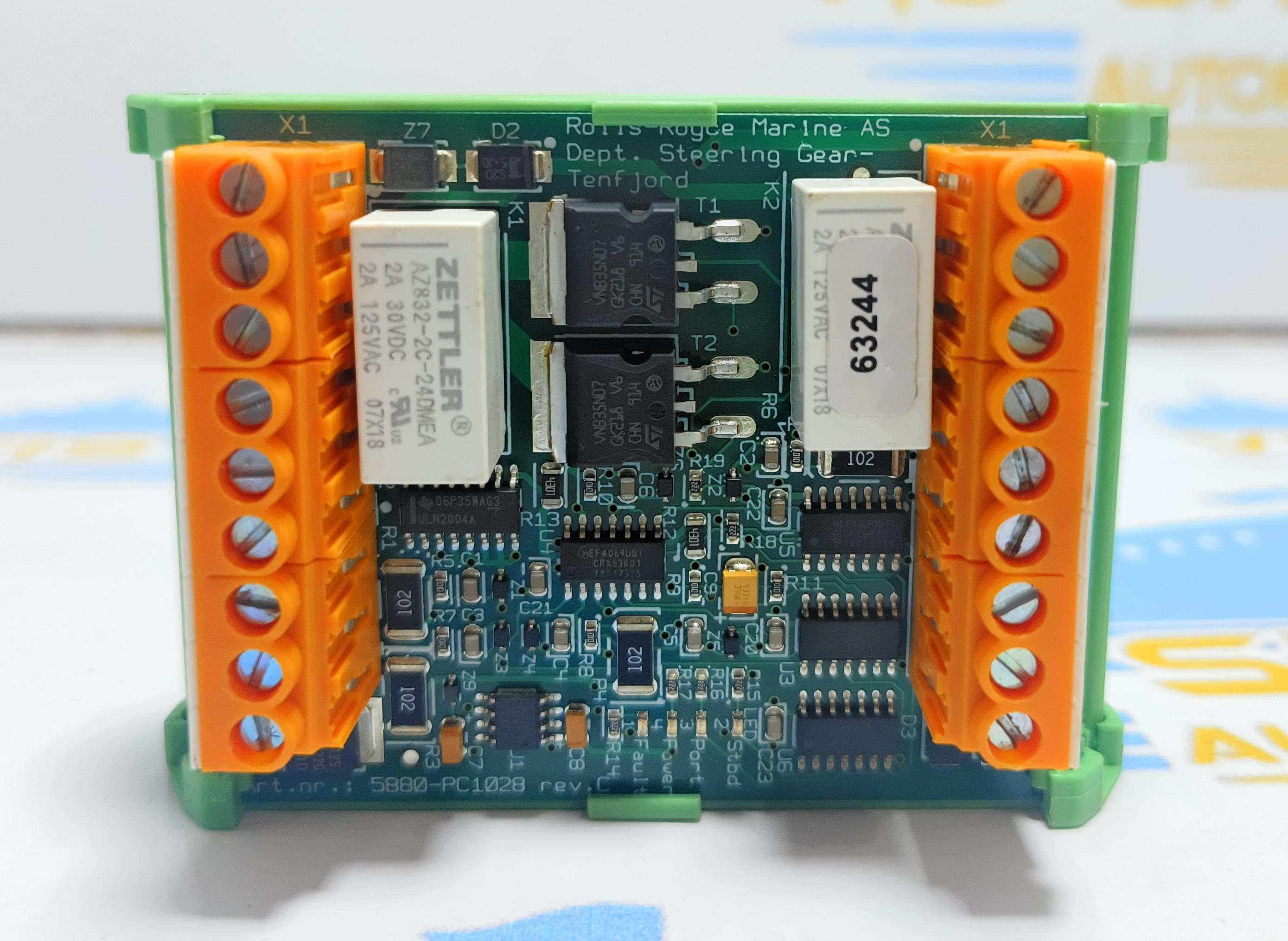 ROLLS-ROYCE 5880-PC1028 REV.C SERVO SCREW TUBE DRIVER BOARD DEPT. STEERING GEAR