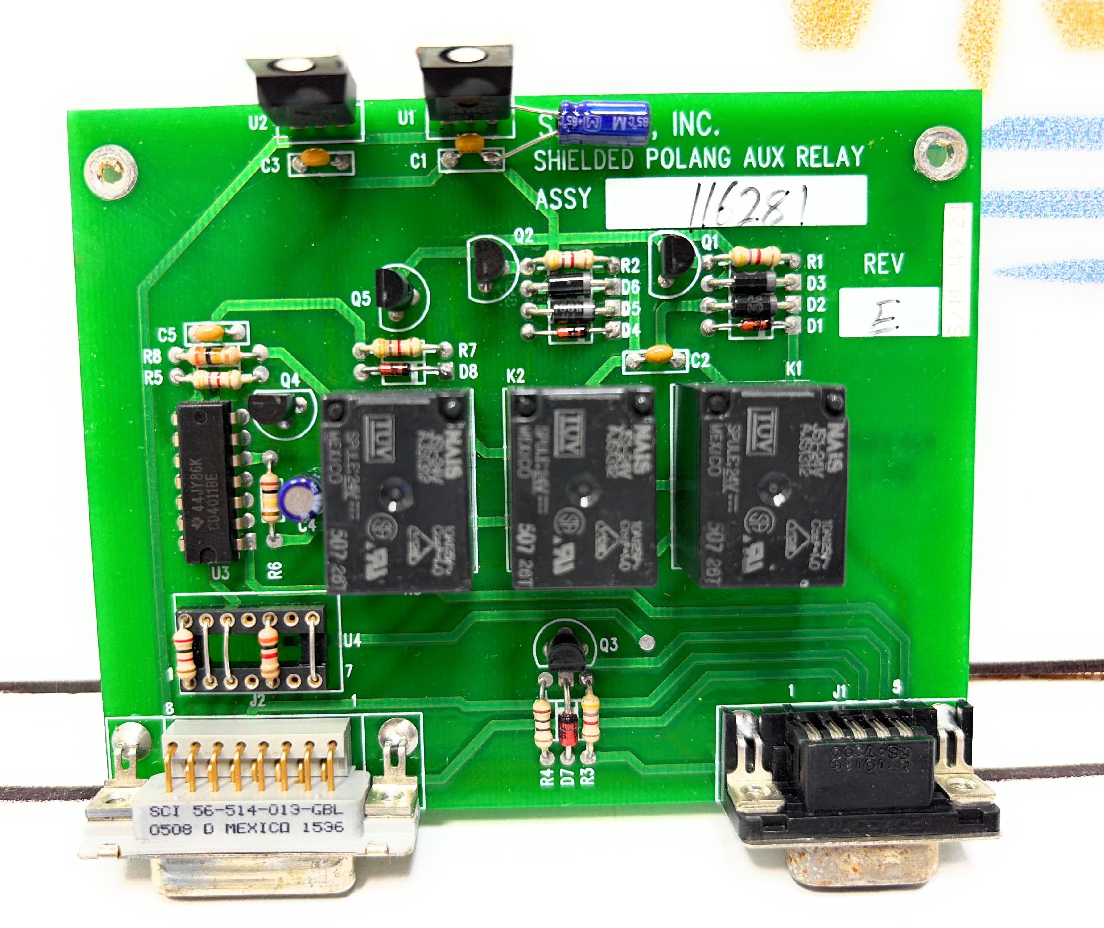 SEA TEL INC  SHIELDED POLANG AUX RELAY 116281 S/N 4921 P/N 116279