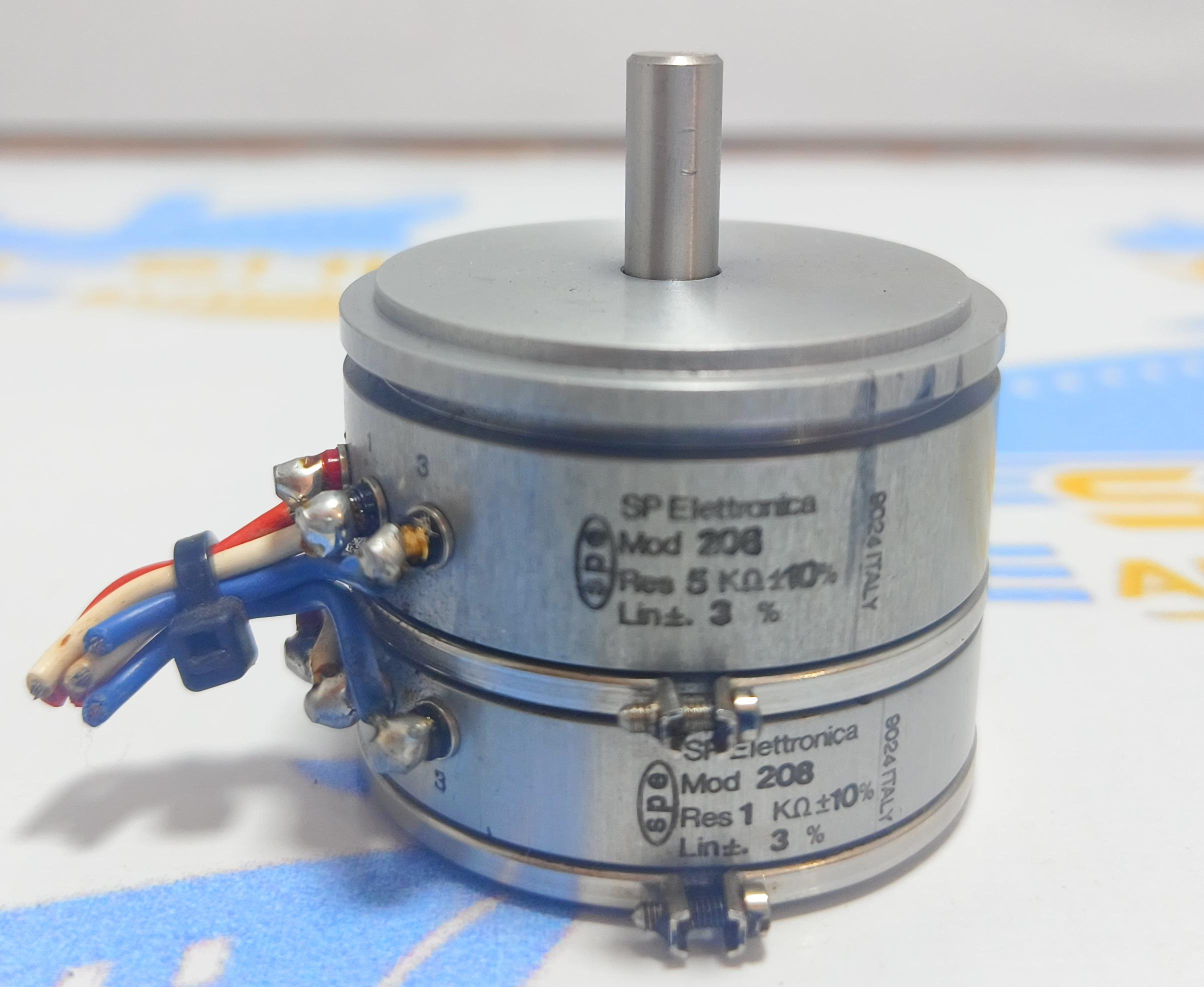 SP ELECTRONICA MODEL : 208 UPPER RES 5 KΩ ±10% and a LIN of ±3% LOWER  1 KΩ ±10% and a LIN of ±3%