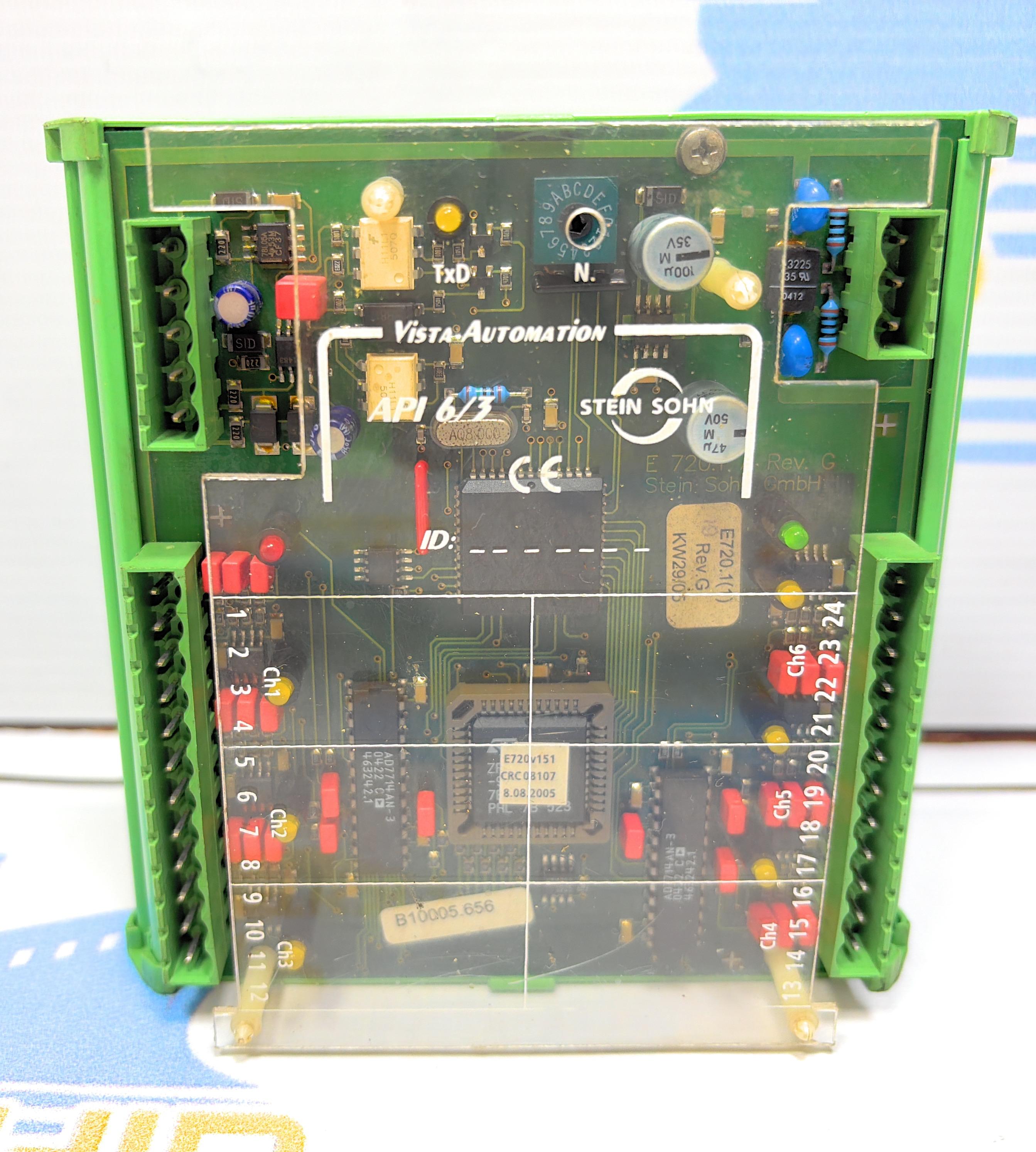 STEIN SOHN ANALOG PT 100 INPUT API 6/3 PCB CARD MODULE . F 102002A 