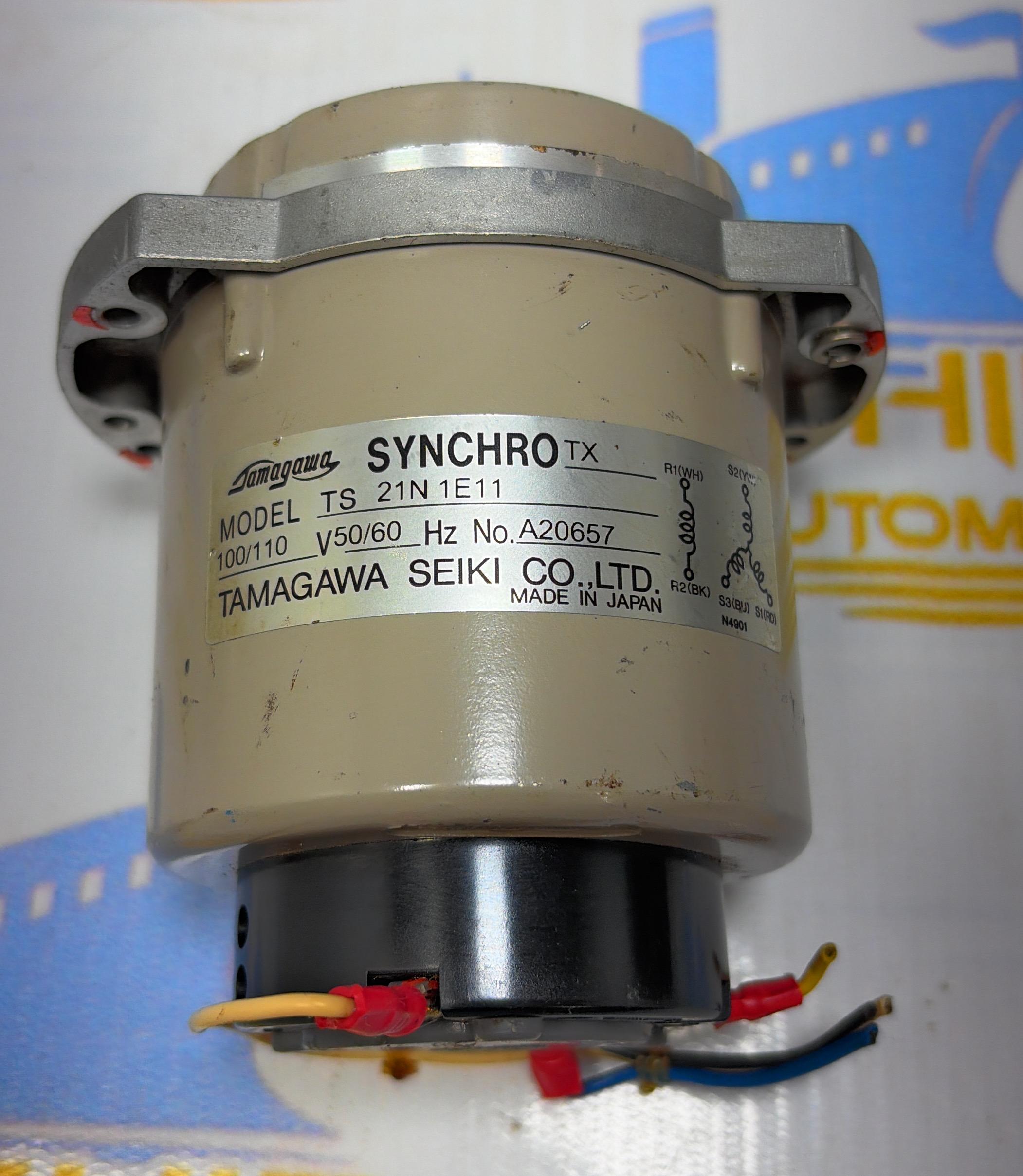 TAMAGAWA SEIKI CO.LTD TS 21N 1E 11  SYNCHRO MOTOR 50/60  Hz 100/110 V  NO: A20657  MADE IN JAPAN 