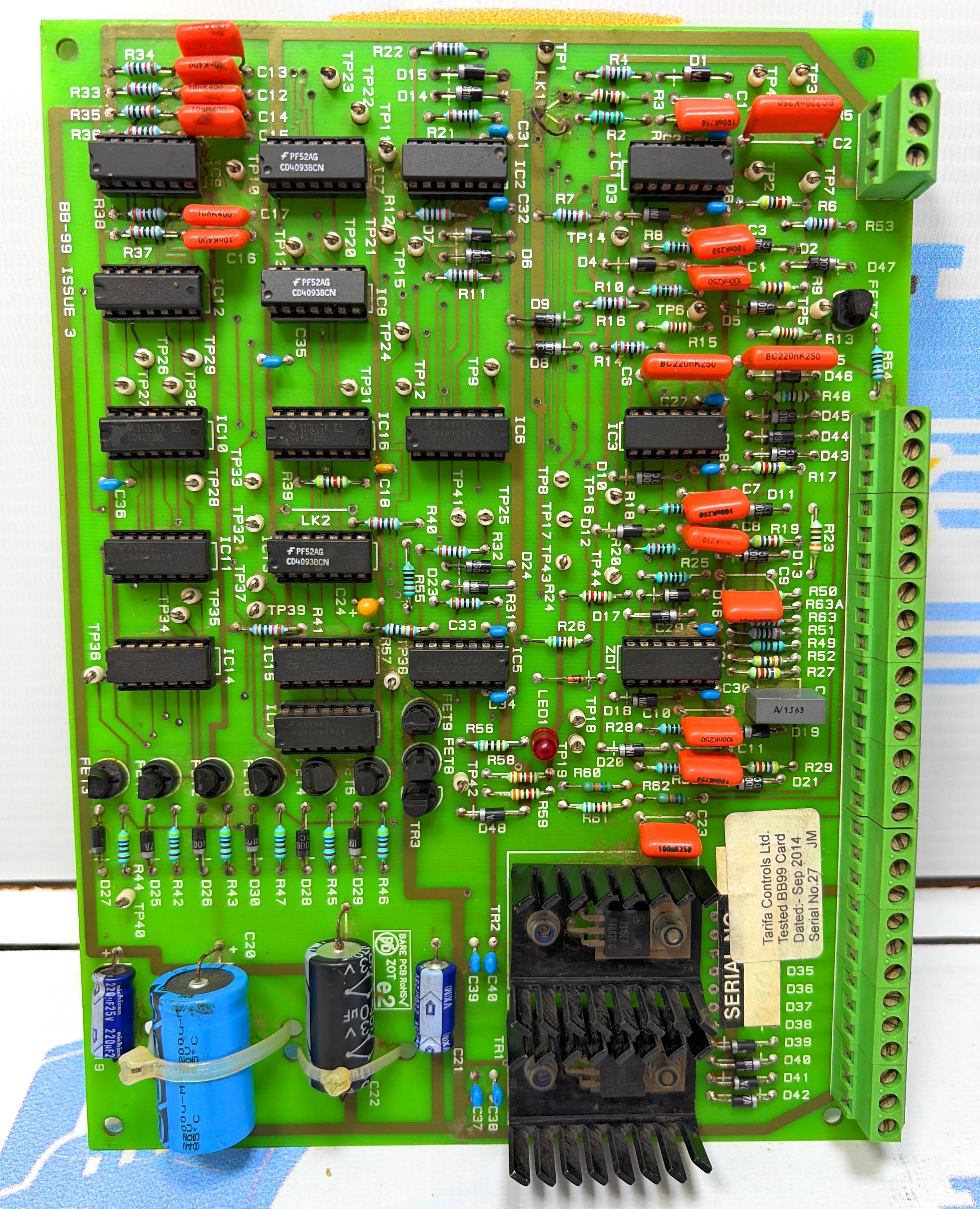 Tarifa Controls Ltd.   BB99 PCB CARD Serial No.27
