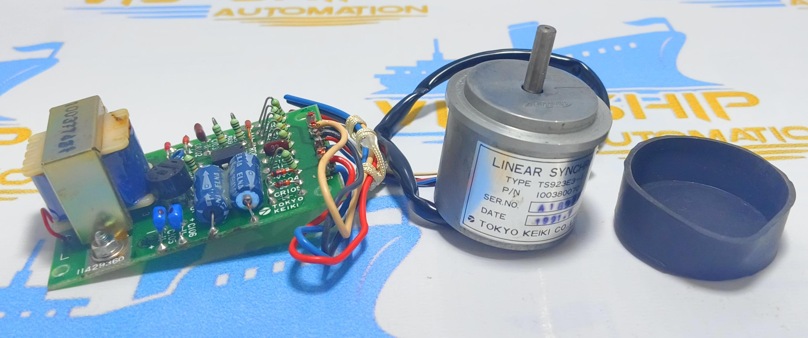 Tokyo Keiki Co. Ltd. TS923E3-1  Linear Synchro Motor  with pcb card Part No. I00380070