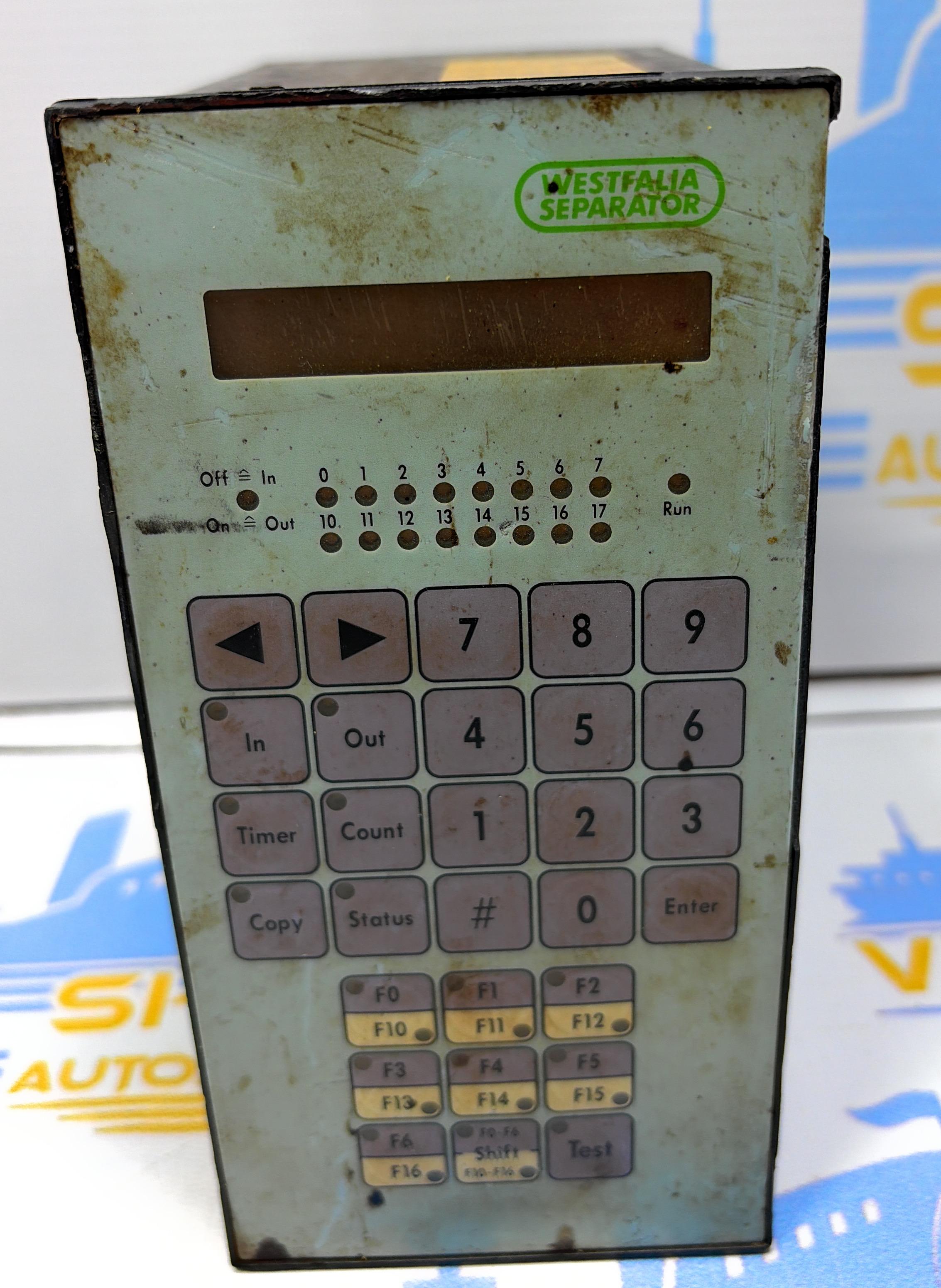 WESTFALIA SEPARATOR  PROGRAMMABLE CONTROLLER TYPE: PLC 100/3 C PART NO : 0005-4050-280