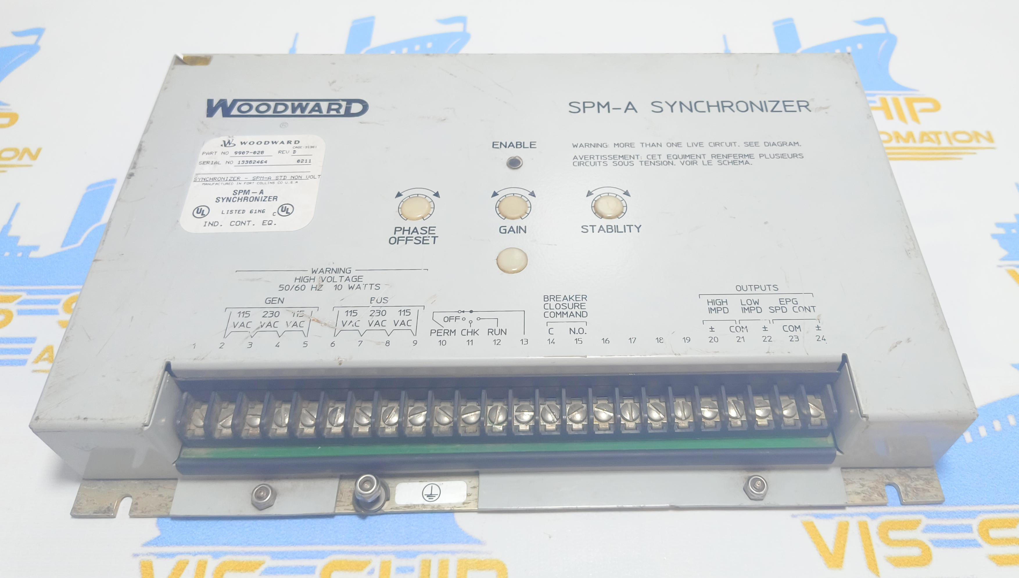 WOODWARD 9907 - 028 SPM - A  SYNCHRONIZER SERIAL NO 13382464   0211