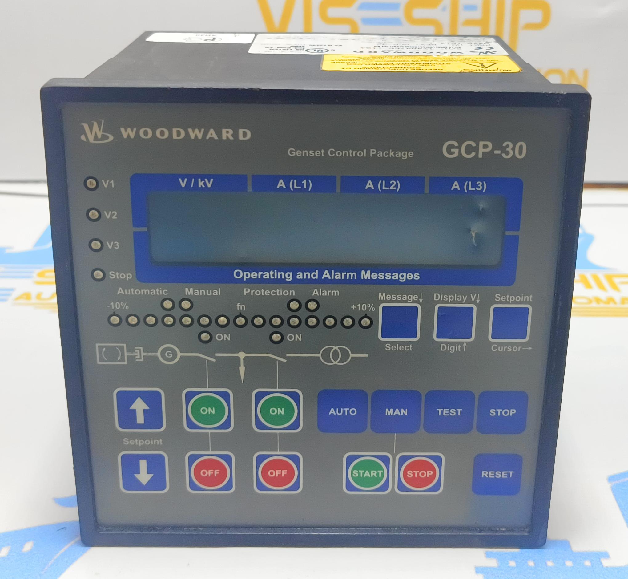 WOODWARD GENSET CONTROL PACKAGE GCP-30 PART NO : 8440-1614 J S/N 17484766 1104
